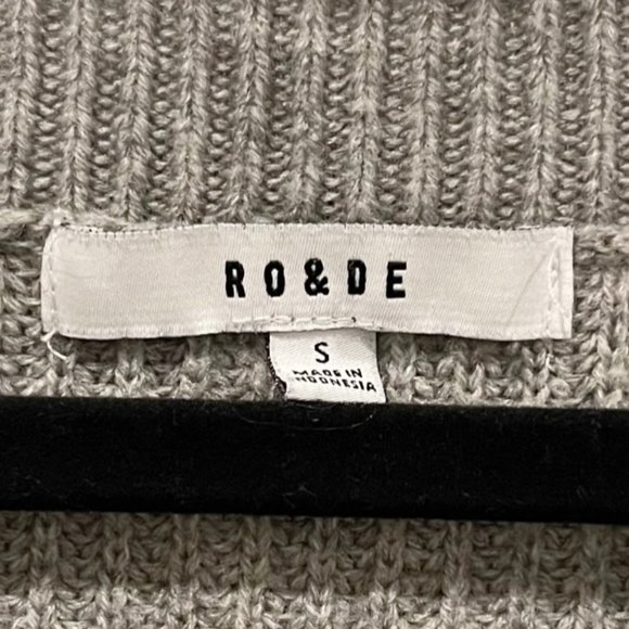 RO&DE Oversized Cold Shoulder Grey Sweater - Picture 3 of 4